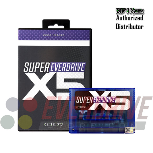 Super Everdrive X5 - Frosted Blue by Krikzz for SNES or Super Famicom