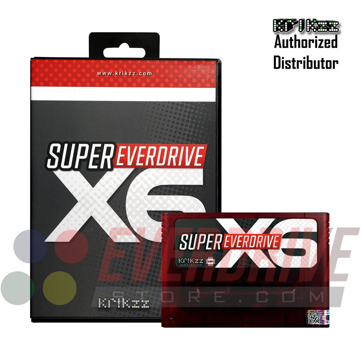 Super Everdrive X6 DSP - Frosted Red ny Krikzz for SNES or Super Famicom