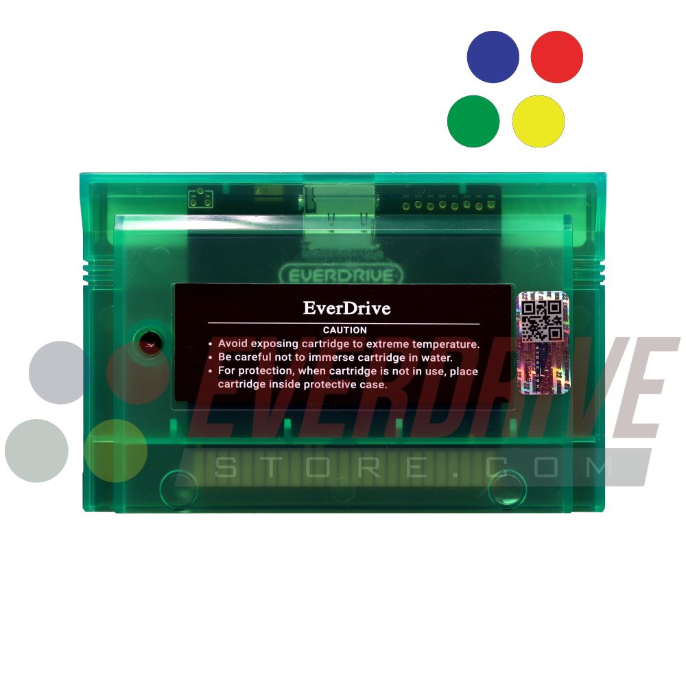 Master Everdrive X7 - Frosted Green by Krikzz for Master System