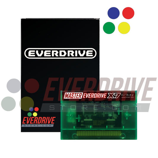 Master Everdrive X7 - Frosted Green by Krikzz for Master System