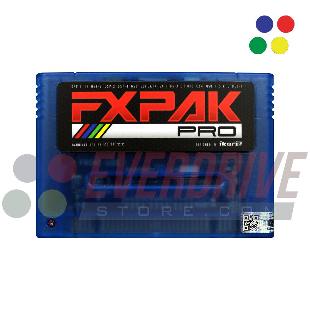 FXPAK Pro - Frosted Blue by Krikzz for SNES or Super Famicom