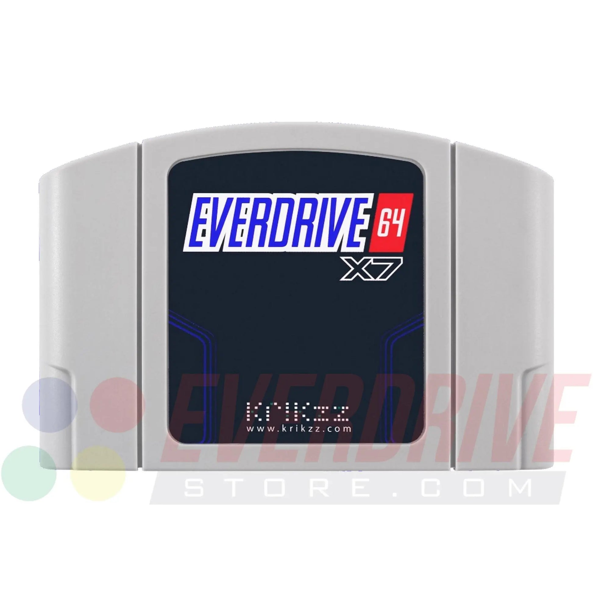 A Front view of Everdrive 64 X7 - Gray by Krikzz for N64