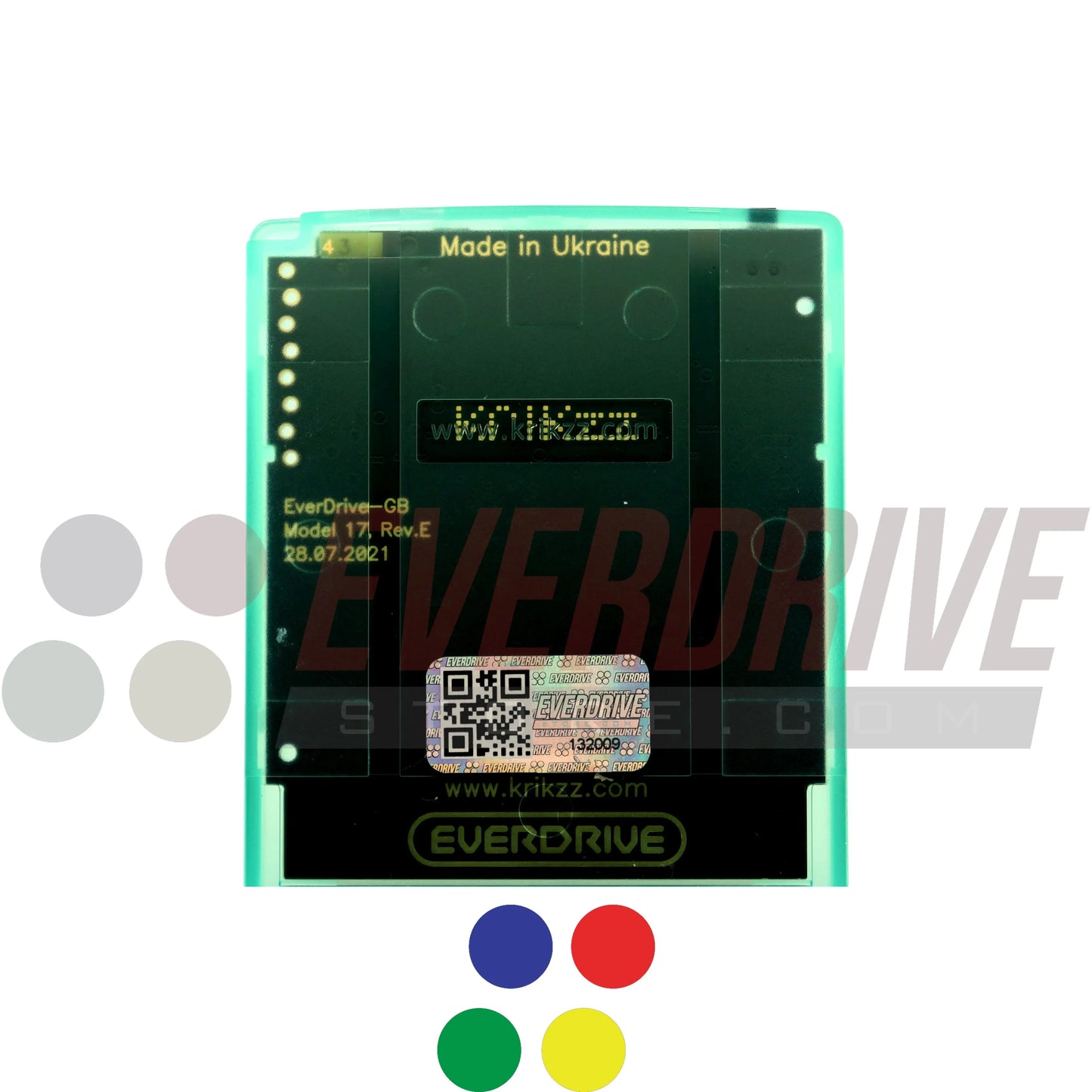 Everdrive GB X7 - Frosted Green by Krikzz for GB or GBC Krikzz