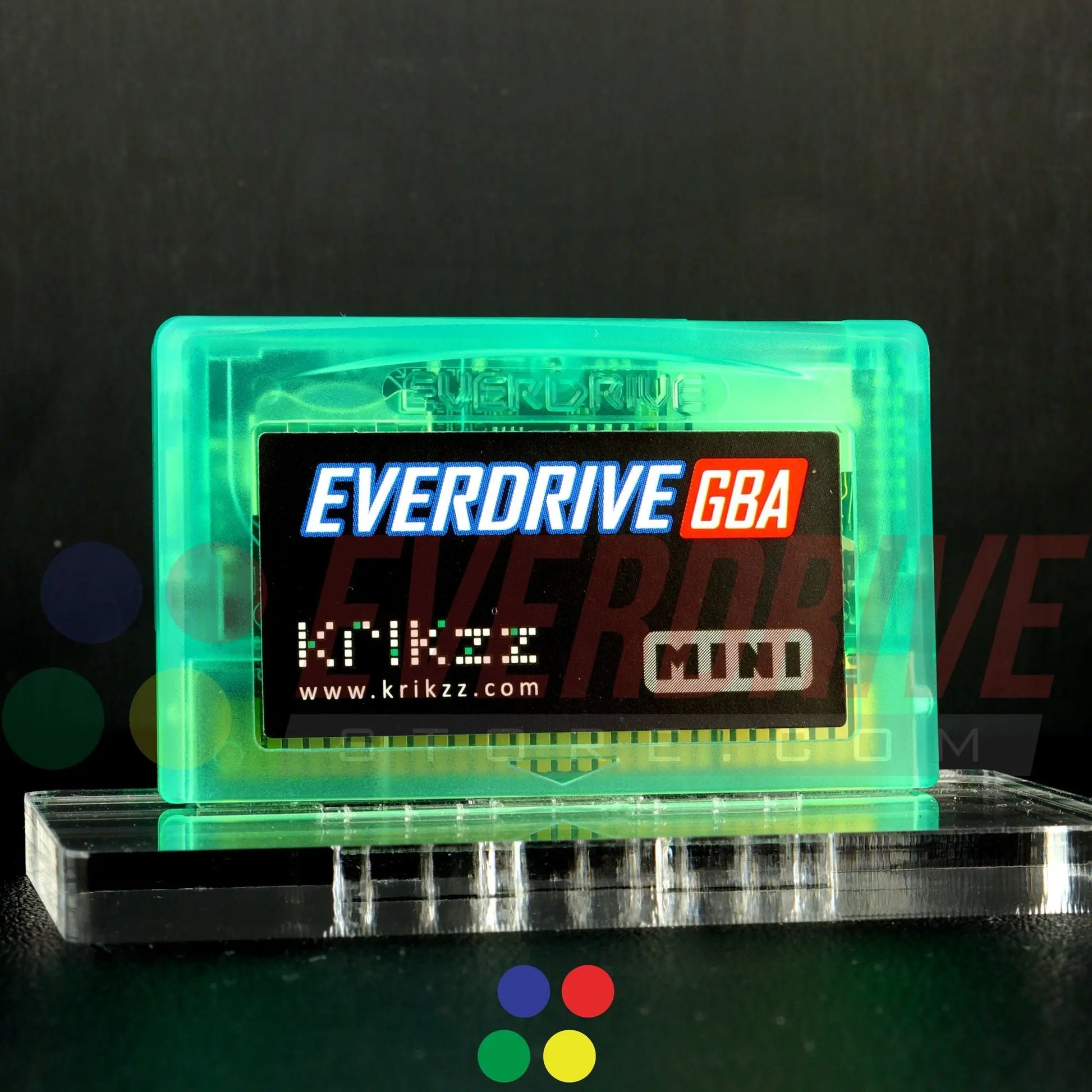 Everdrive GBA Mini - Frosted Green Krikzz