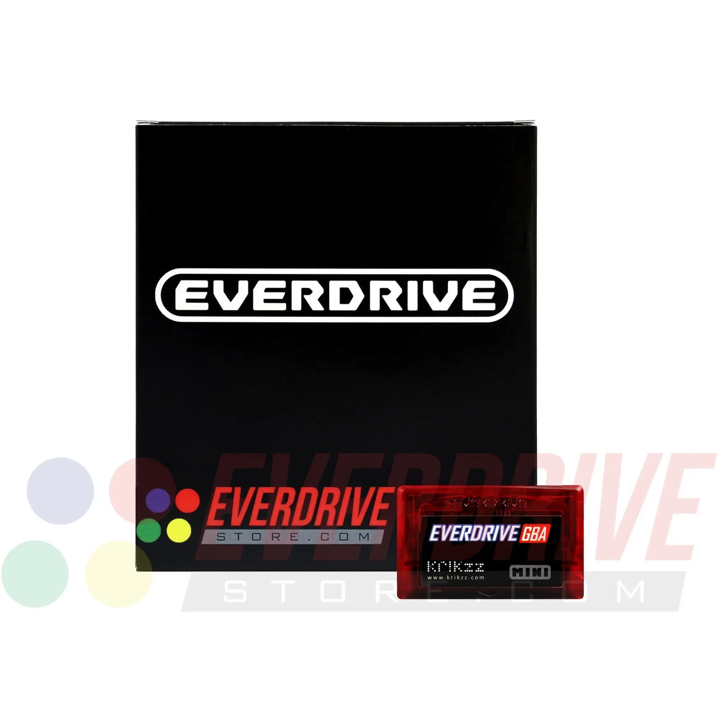 Everdrive GBA Mini - Frosted Red by Krikzz for GBA Krikzz