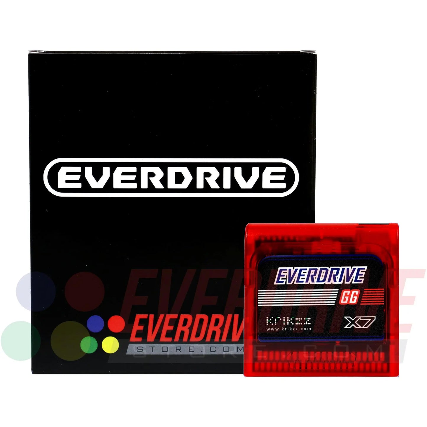 Everdrive GG X7 - Frosted Red by Krikzz for Game Gear Krikzz