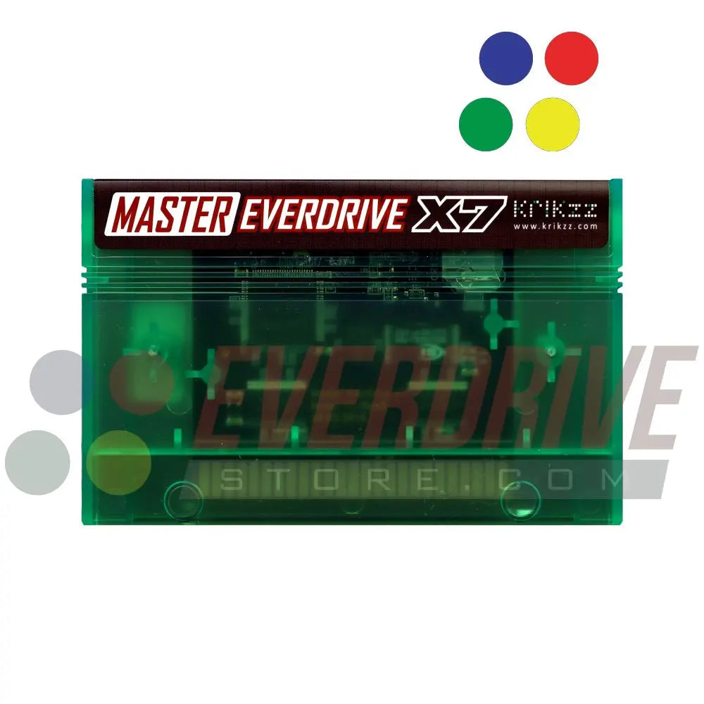 Master Everdrive X7 - Frosted Green by Krikzz for Master System Krikzz