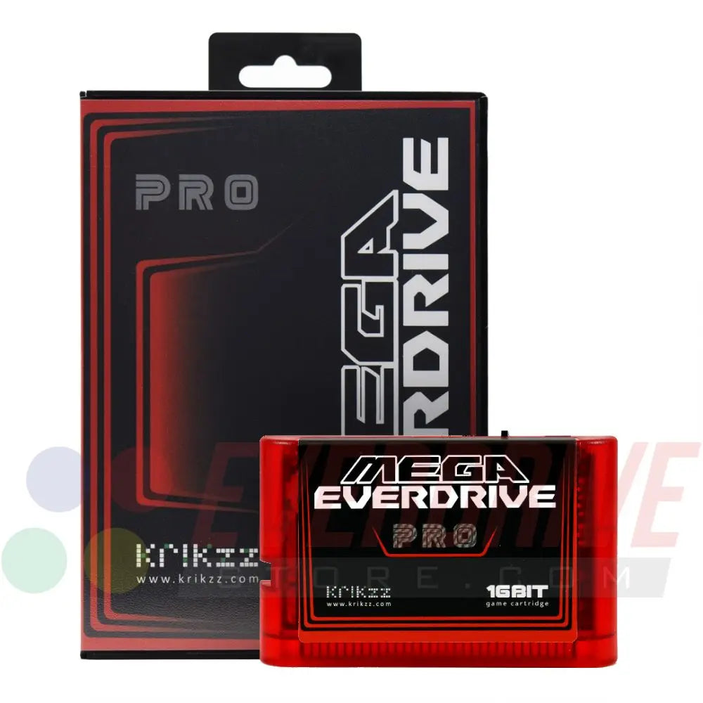 Mega Everdrive PRO - Frosted Red by Krikzz for Genesis or Mega Drive Krikzz