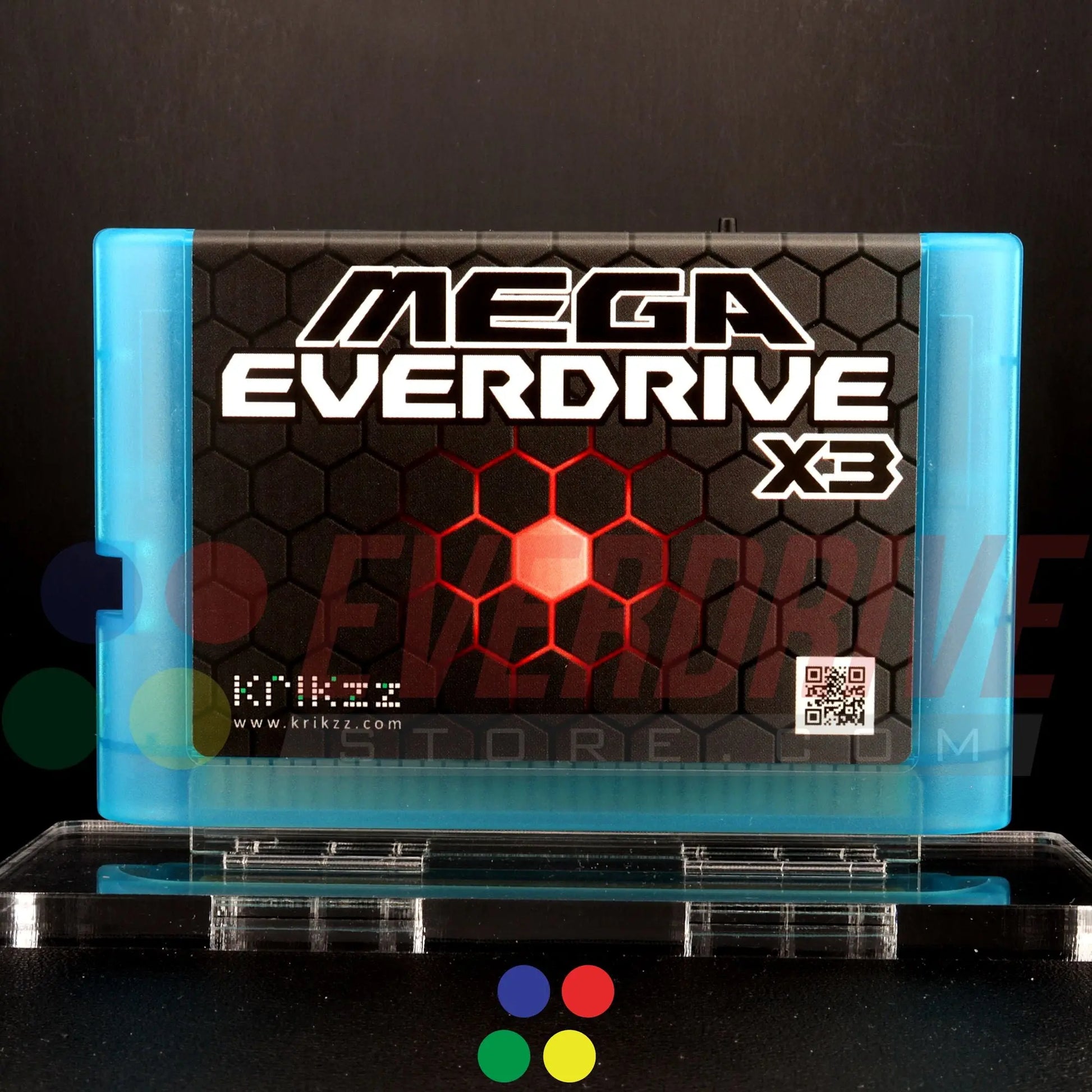 Mega Everdrive X3 - Frosted Turquoise Krikzz