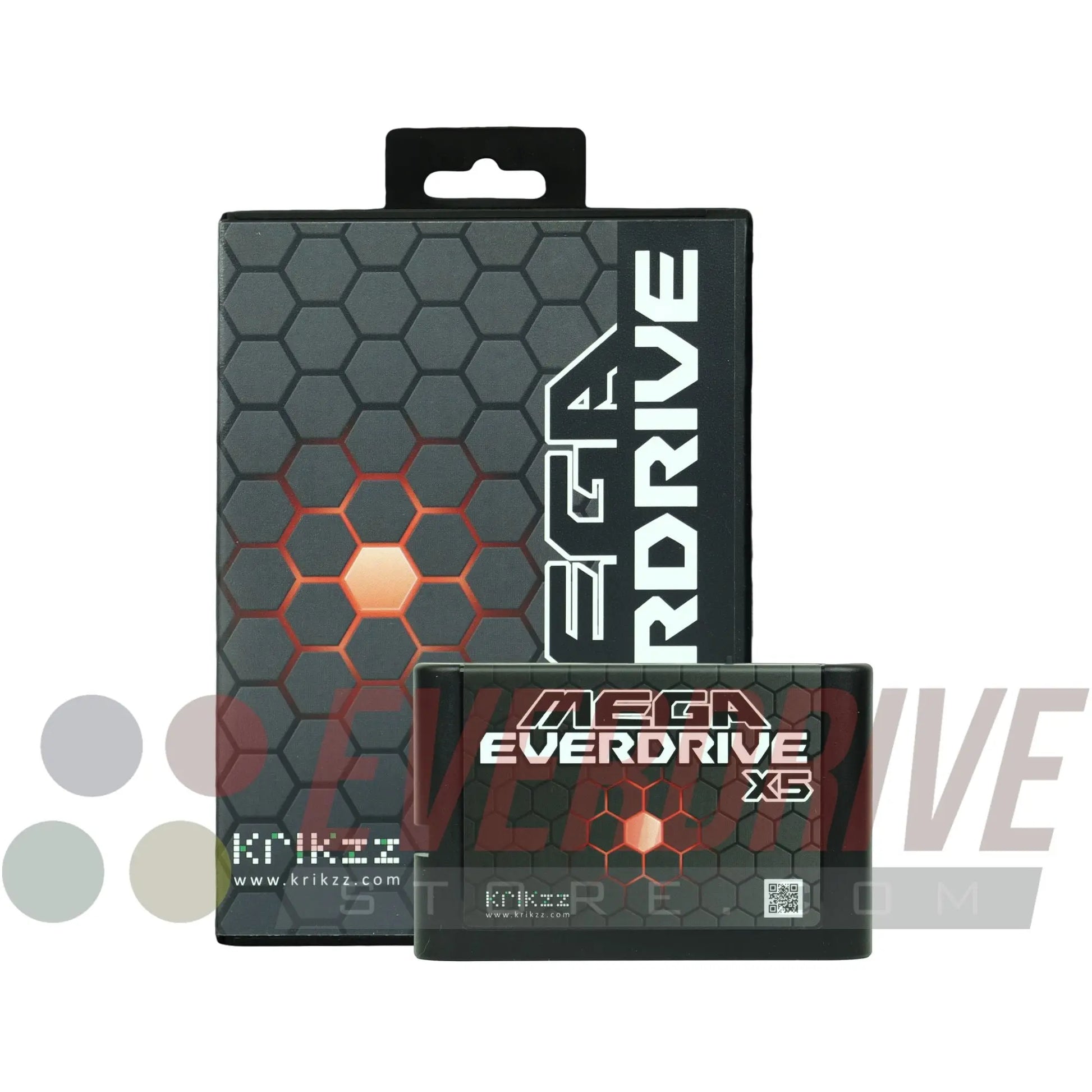 Mega Everdrive X5 - Frosted Black by Krikzz for Genesis or Mega drive KRIKzz