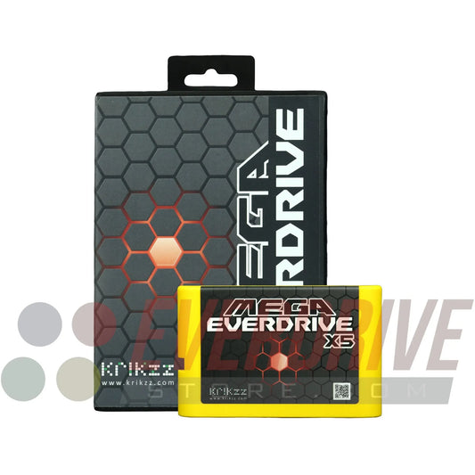 Mega Everdrive X5 - Yellow by Krikzz for Genesis or Mega Drive KRIKzz