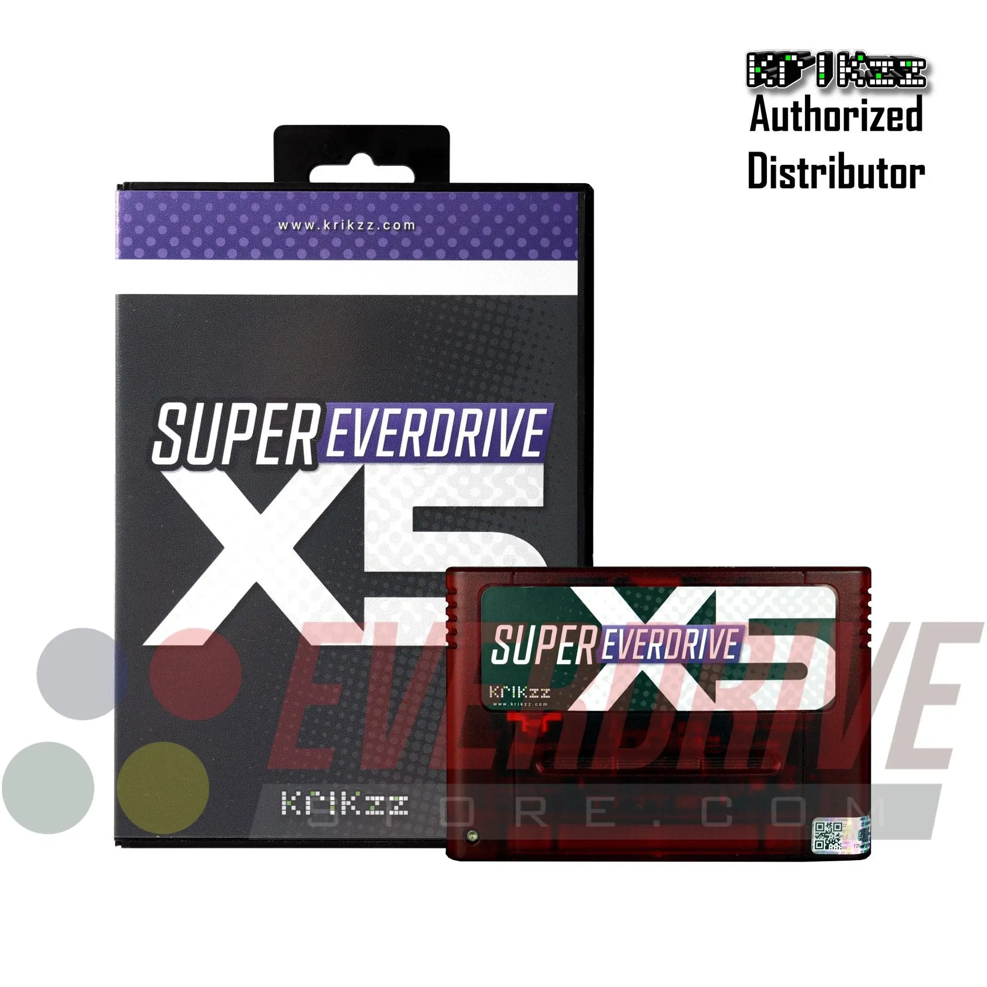 Super Everdrive X5 - Frosted Red by Krikzz for SNES or Super Famicom KRIKzz