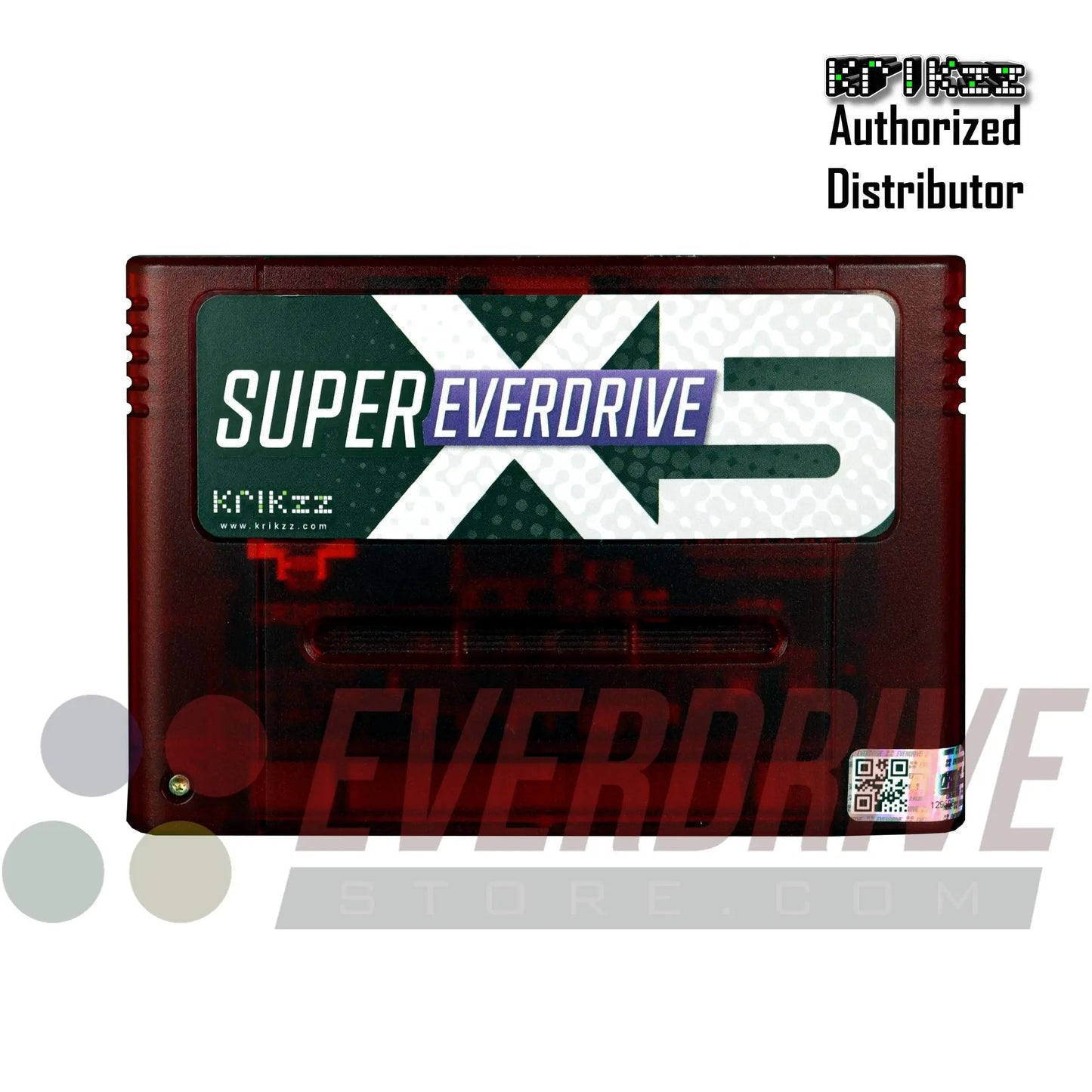 Super Everdrive X5 - Frosted Red by Krikzz for SNES or Super Famicom KRIKzz