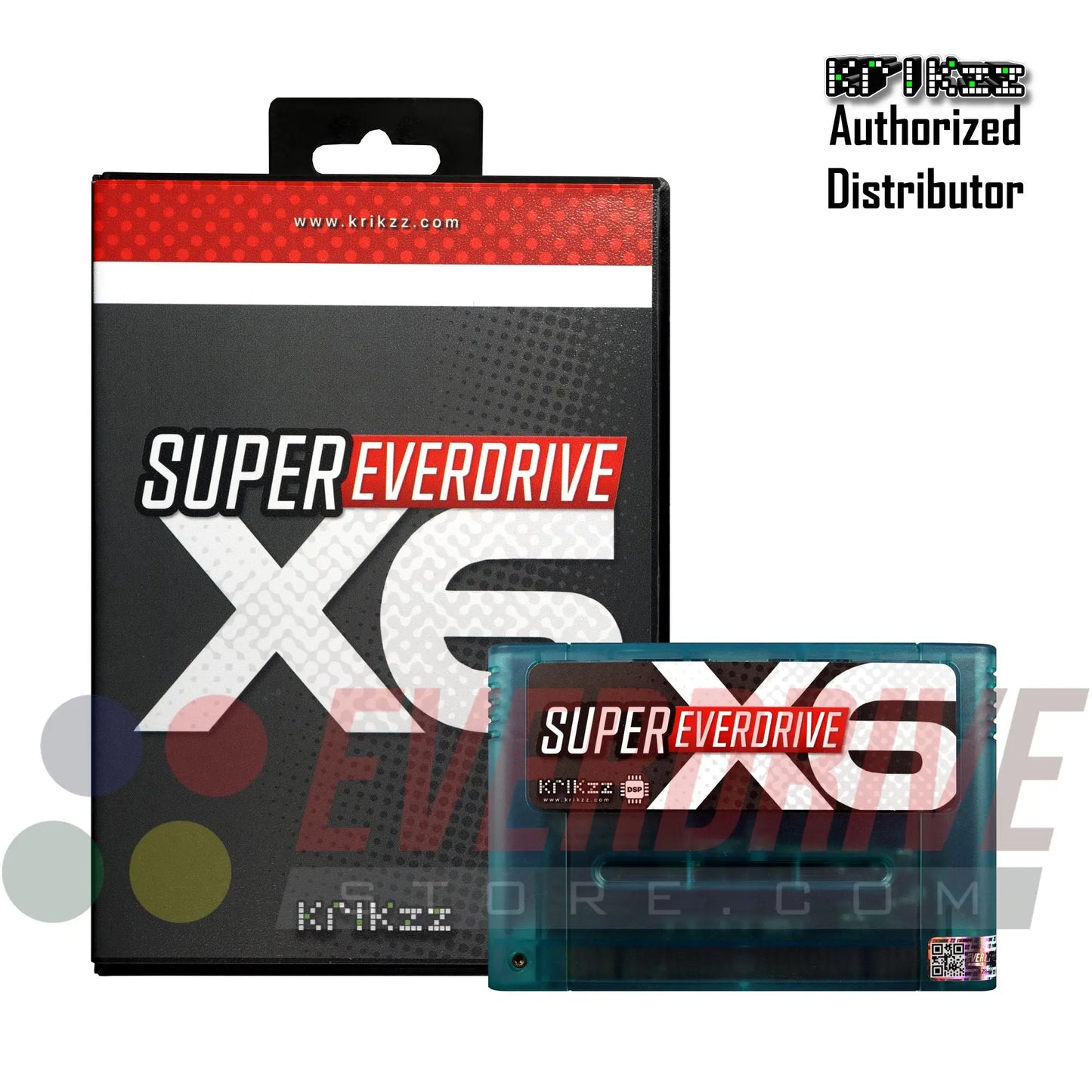 Super Everdrive X6 DSP - Frosted Turquoise by Krikzz for SNES or Super Famicom Krikzz