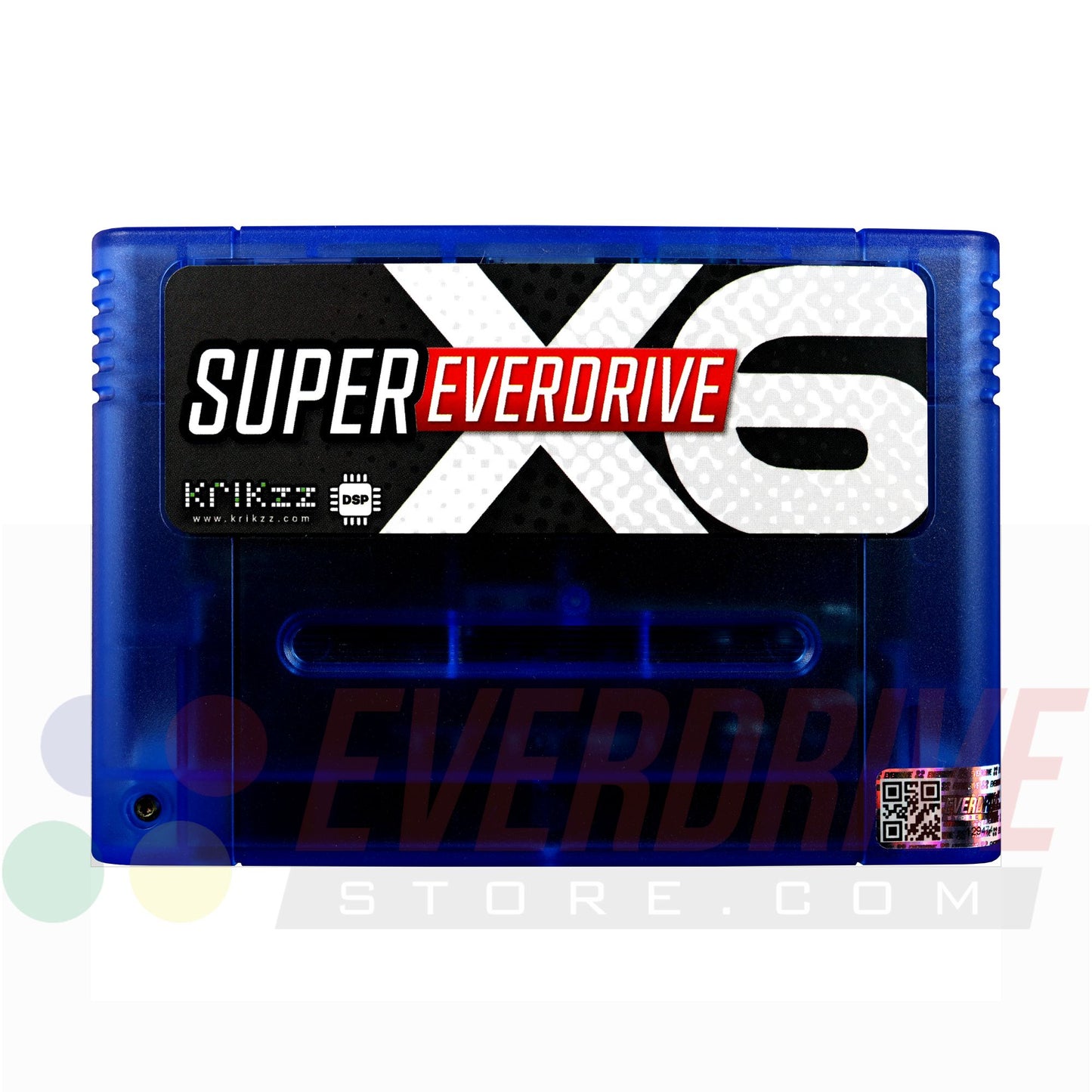 Super Everdrive X6 DSP - Frosted Blue by Krikzz for SNES or Super Famicom