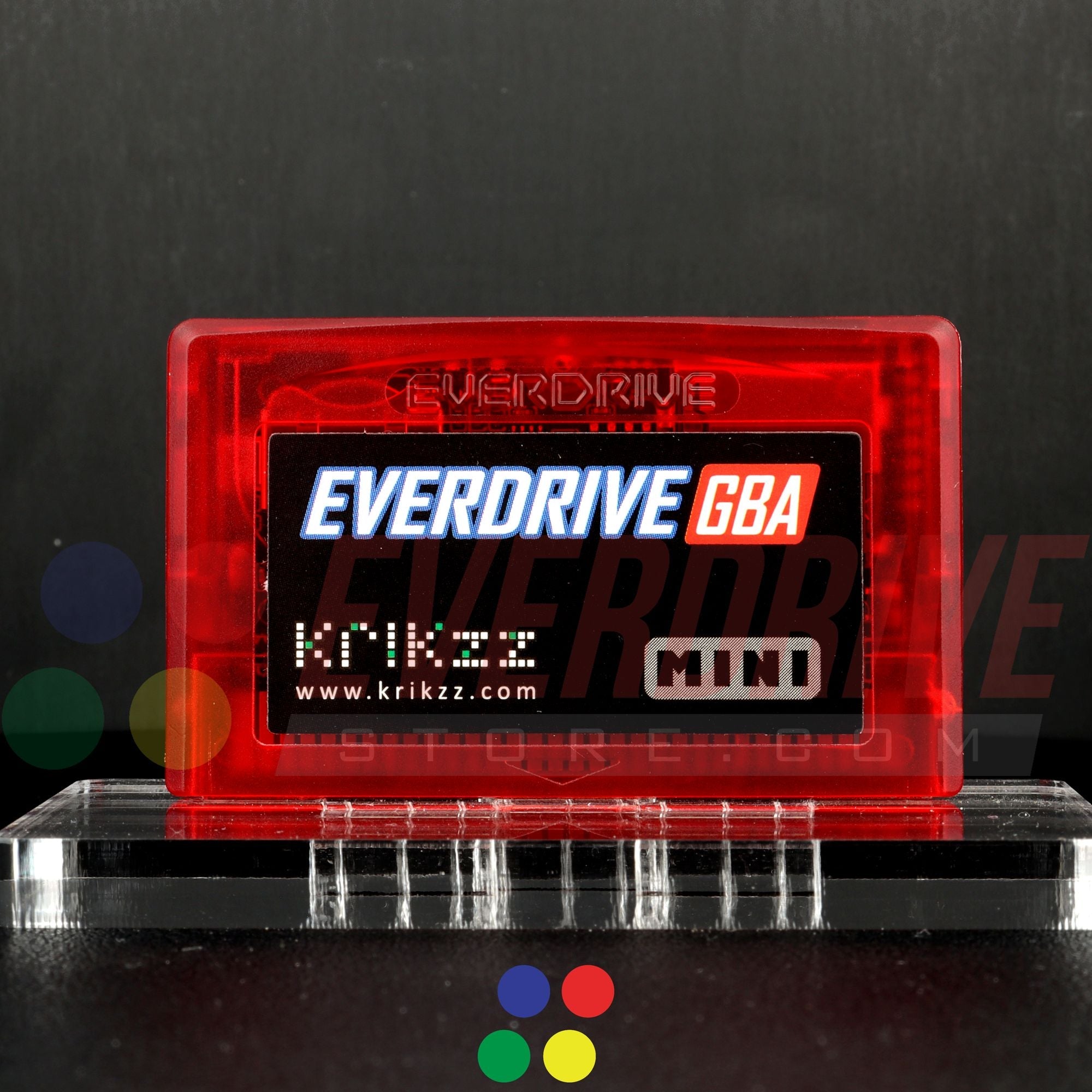 Everdrive GBA Mini - Frosted Red – EverdriveStore.com